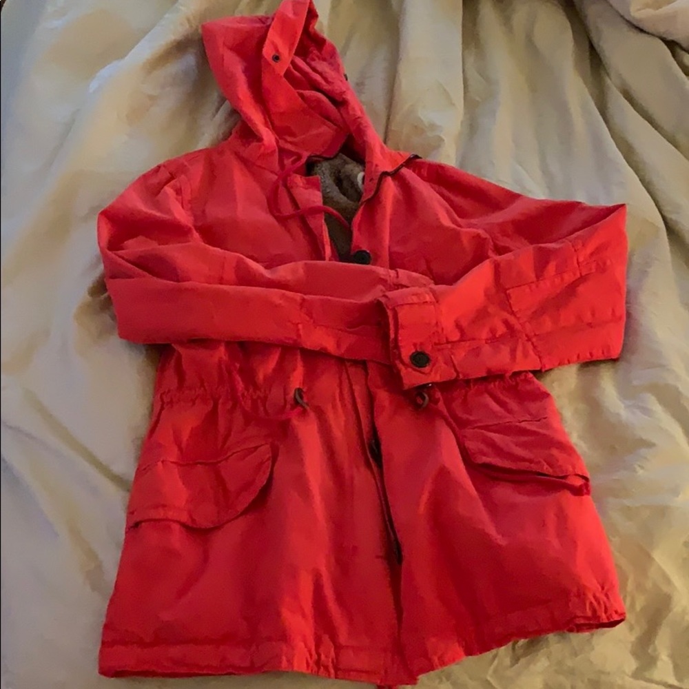 Gap red trench coat jacket